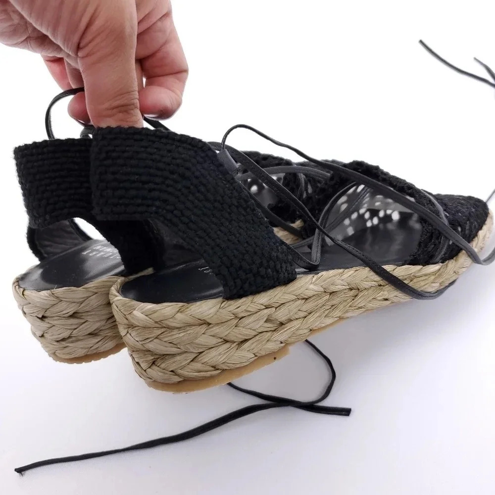 Stuart Weitzman Espadrilles Patterned Eyelet 7m - image 6